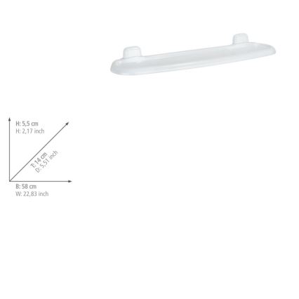 WENKO 17943100 - Полка PURE 58x14 см белая