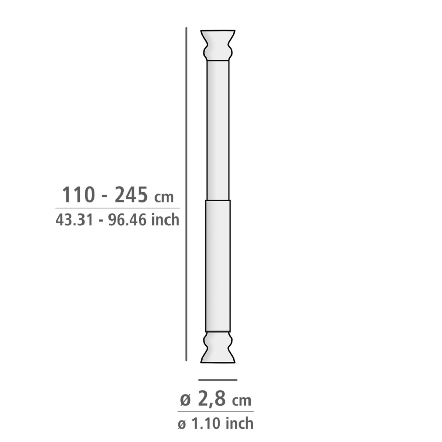 WENKO 19206100 - Душова штанга FLEX 110 см біла