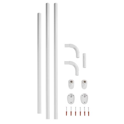 WENKO 19216100 - Держатель штанги UNIVERSAL 2,5 x 2,5 см, белый