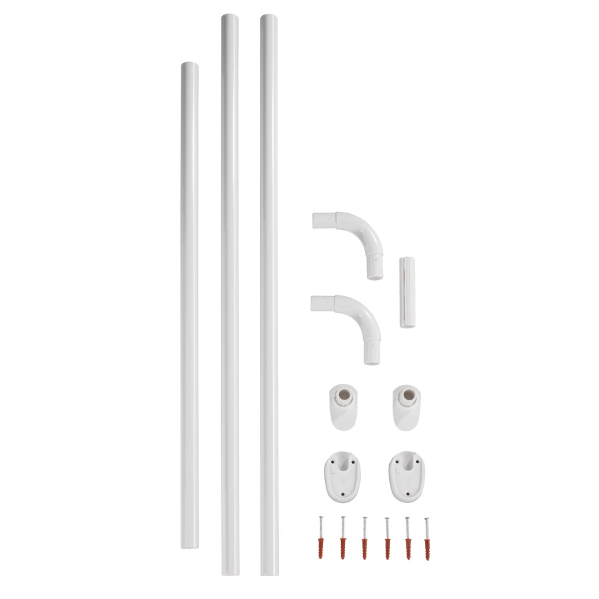 WENKO 19216100 - Держатель штанги UNIVERSAL 2,5 x 2,5 см, белый