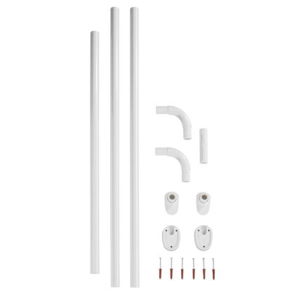 WENKO 19216100 - Держатель штанги UNIVERSAL 2,5 x 2,5 см, белый