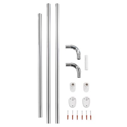 WENKO 19218100 - Штанга UNIVERSAL 2,5x2,5 cm хром/белый