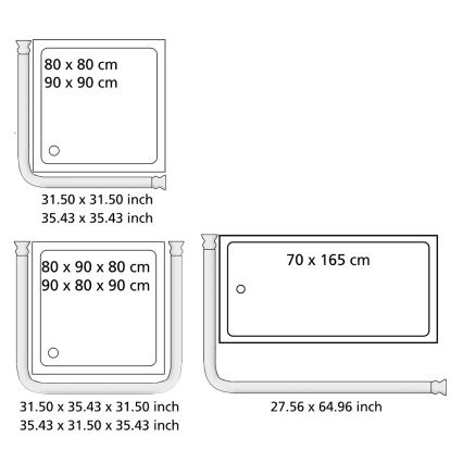 WENKO 19218100 - Штанга UNIVERSAL 2,5x2,5 cm хром/белый