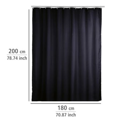 WENKO 20043100 - Шторка для душу 180x200 см чорна