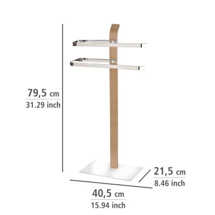 WENKO 20396100 - Стойка для полотенец SAMONA 40,5x79,5 см глянцевый хром/коричневый