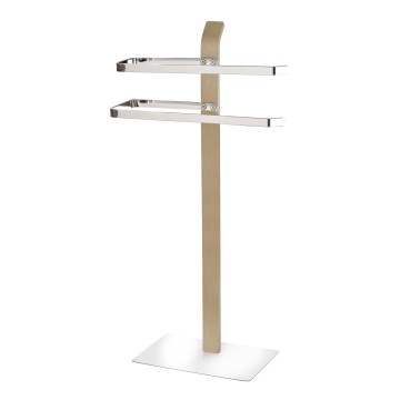 WENKO 20396100 - Стойка для полотенец SAMONA 40,5x79,5 см глянцевый хром/коричневый