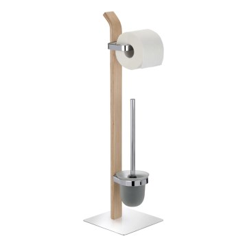 WENKO 20397100 - туалетна щітка SAMONA 20x71,5 см хром/коричневий/сатин