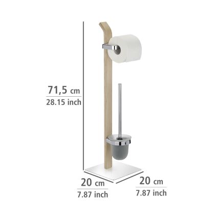 WENKO 20397100 - туалетна щітка SAMONA 20x71,5 см хром/коричневий/сатин
