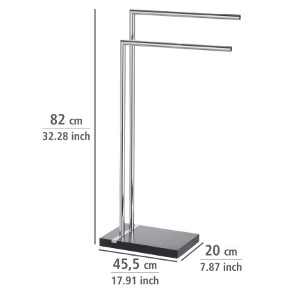 WENKO 20461100 - Стійка для рушників NOBLE 45,5x82 см хром/чорний