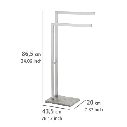 WENKO 20603100 - Підставка для рушників GRANIT 43,5x86,5 cm нержавіюча сталь/сатин/сірий