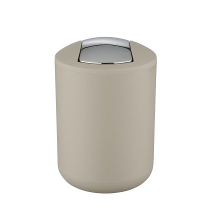 WENKO 21221100 - Корзина для мусора BRASIL 14x21 см бежевый/глянцевый хром