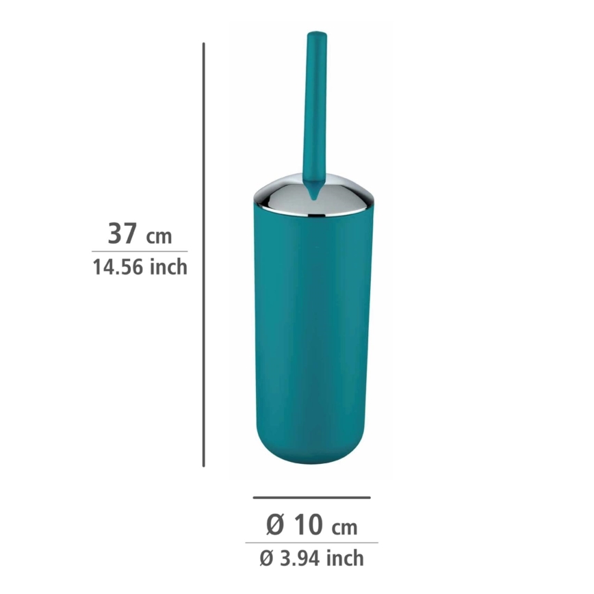 WENKO 21225100 - Щетка для унитаза BRASIL 10x37 см бирюзовая/глянцевый хром