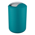 WENKO 21227100 - Мусорное ведро BRASIL 19,5x31 cm бирюзовый/полированный хром