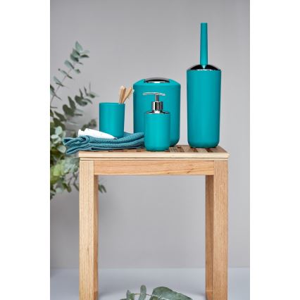 WENKO 21227100 - Мусорное ведро BRASIL 19,5x31 cm бирюзовый/полированный хром