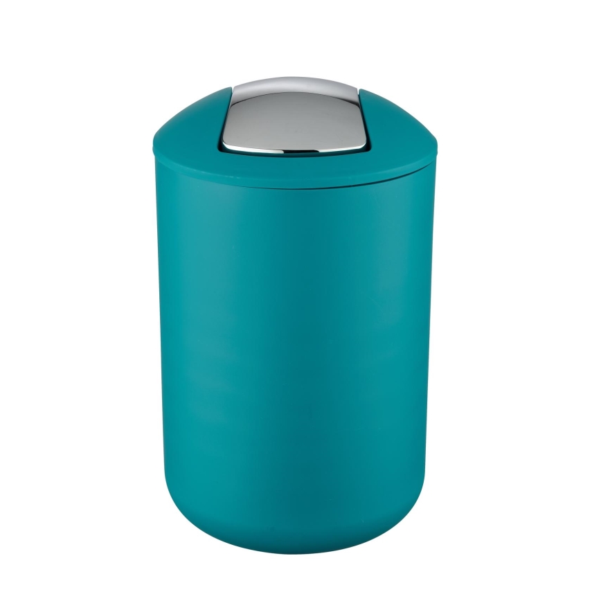 WENKO 21227100 - Сміттєвий кошик BRASIL 19,5x31 см бірюзовий/глянцевий хром