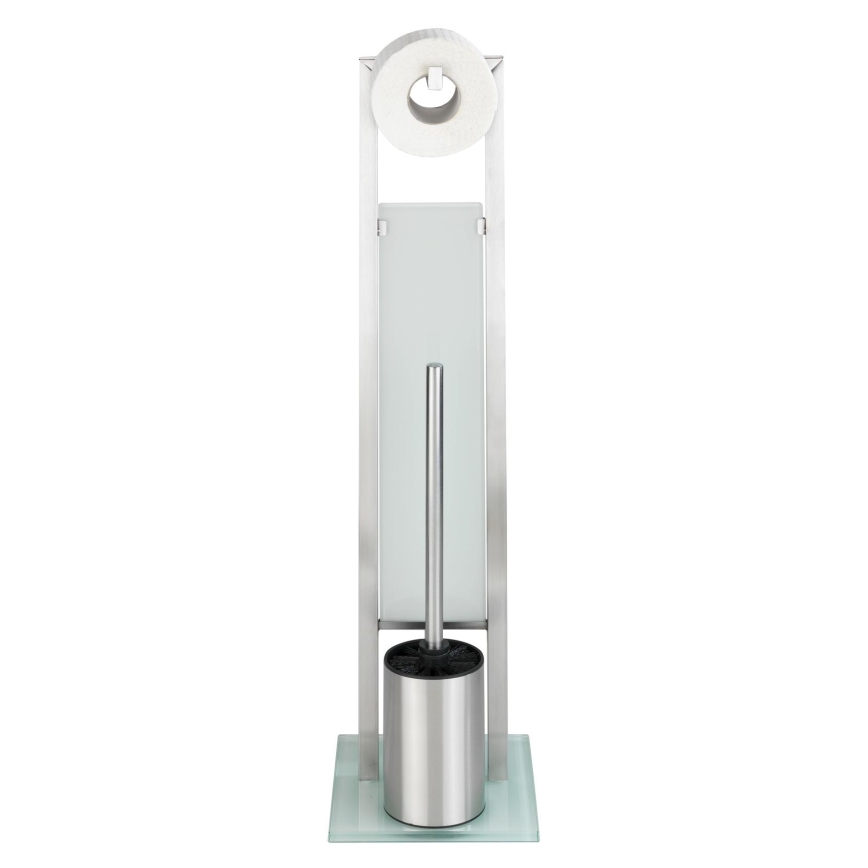 WENKO 21564100 - Щетка для унитаза RIVALTA 18x70 см нержавеющая сталь/серебристая/белая/чёрная