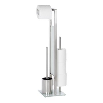 WENKO 21564100 - щітка для унітазу RIVALTA 18x70 cm нержавіюча сталь/сріблястий/білий/чорний