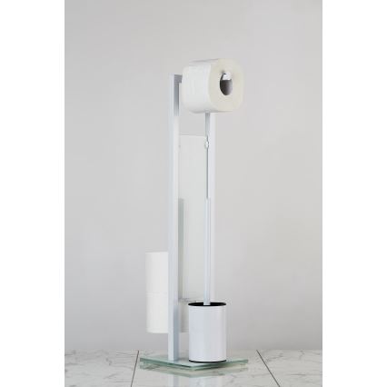 WENKO 21565100 - щітка для унітазу RIVALTA 18x70 cm біла/чорна