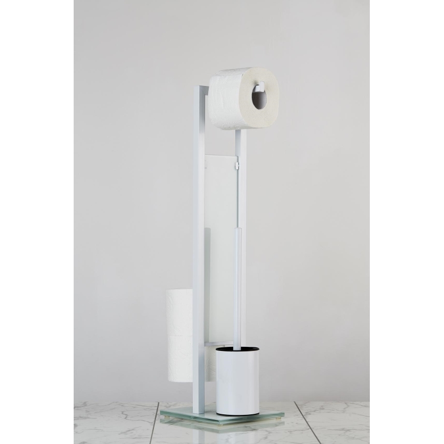 WENKO 21565100 - щітка для унітазу RIVALTA 18x70 cm біла/чорна