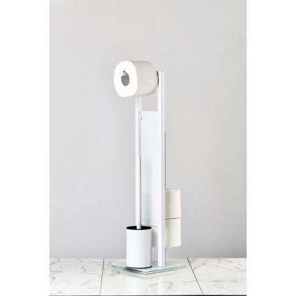 WENKO 21565100 - щітка для унітазу RIVALTA 18x70 cm біла/чорна