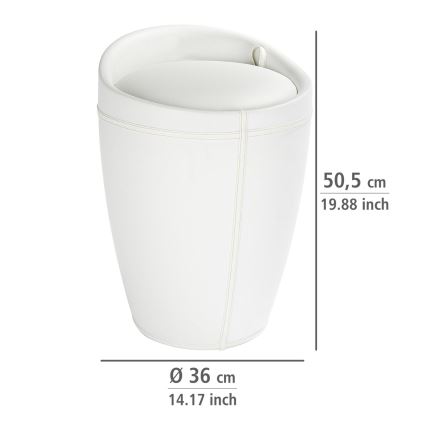 WENKO 21773100 - табурет CANDY 36x50,5 см белый/чёрный