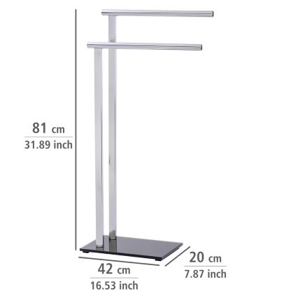 WENKO 22090100 - Стійка для рушників LAVA 42x81 см нержавіюча сталь/сріблястий/чорний