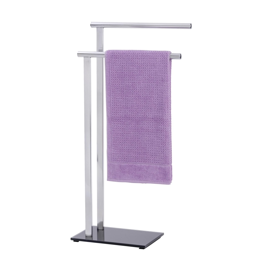 WENKO 22090100 - Стойка для полотенец LAVA 42x81 см нержавеющая сталь/серебристый/черный