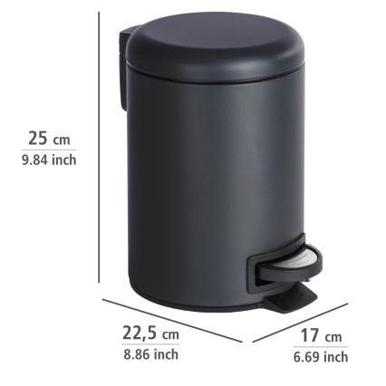 WENKO 22143800 - Корзина LEMAN 17x25 см черная