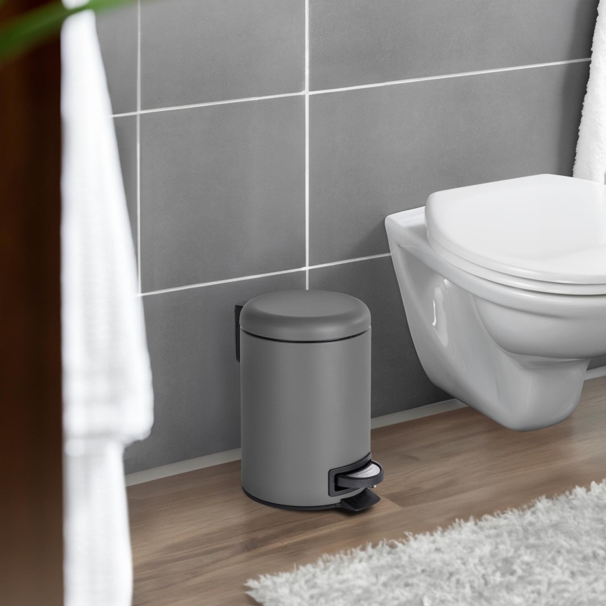 WENKO 22148100 - Корзина LEMAN 17x25 см серый/чёрный
