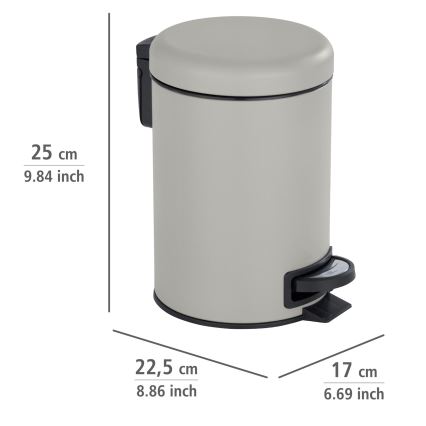 WENKO 22149100 - Кошик LEMAN 17x25 см бежевий/чорний