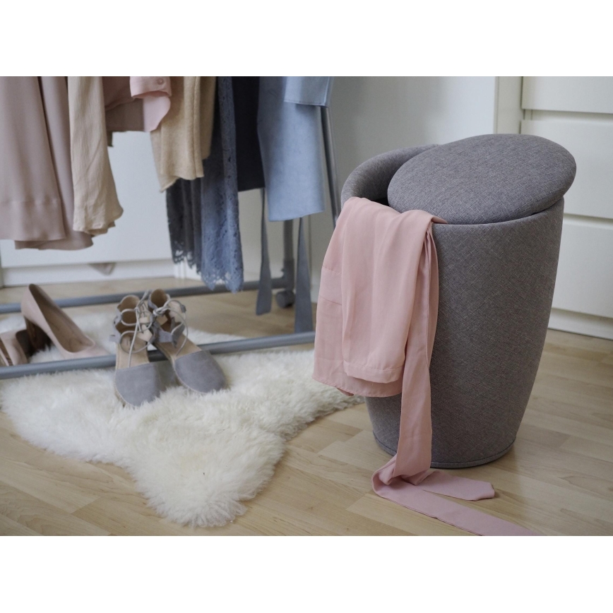 WENKO 22448100 - Табурет CANDY 36x50,5 см сірий/чорний