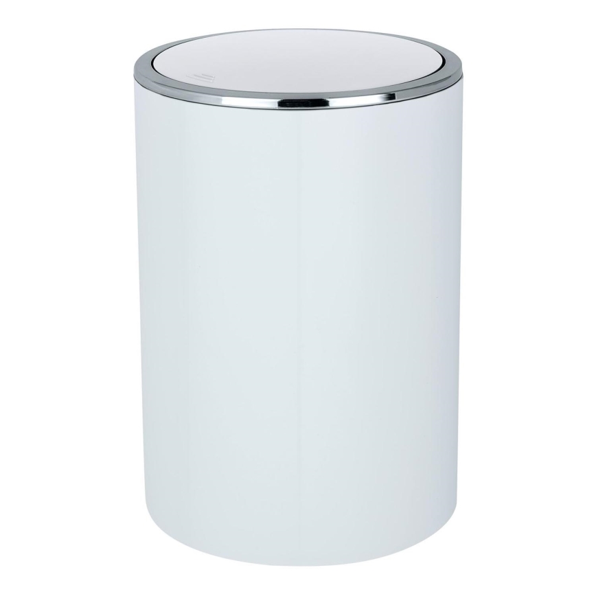 WENKO 22554100 - Корзина INCA 18,5x25,5 см белая/глянцевый хром