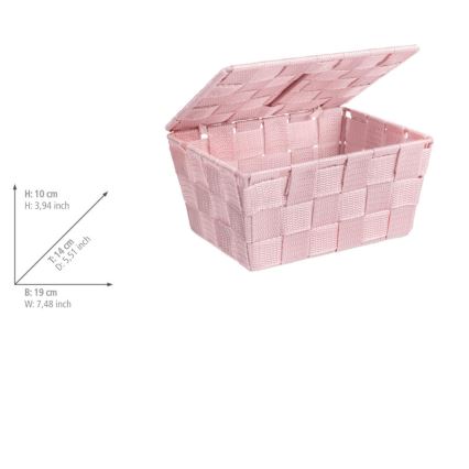 WENKO 22574100 - Корзина ADRIA 19x14 cm розовая