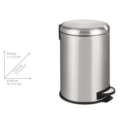 WENKO 22704100 - Кошик LEMAN 30,5x44 см нержавіюча сталь/сатин/чорний