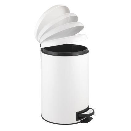 WENKO 22707100 - Сміттєве відро LEMAN 25x38 см біле/чорне