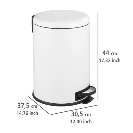 WENKO 22708100 - Корзина LEMAN 30,5x44 см белая/чёрная