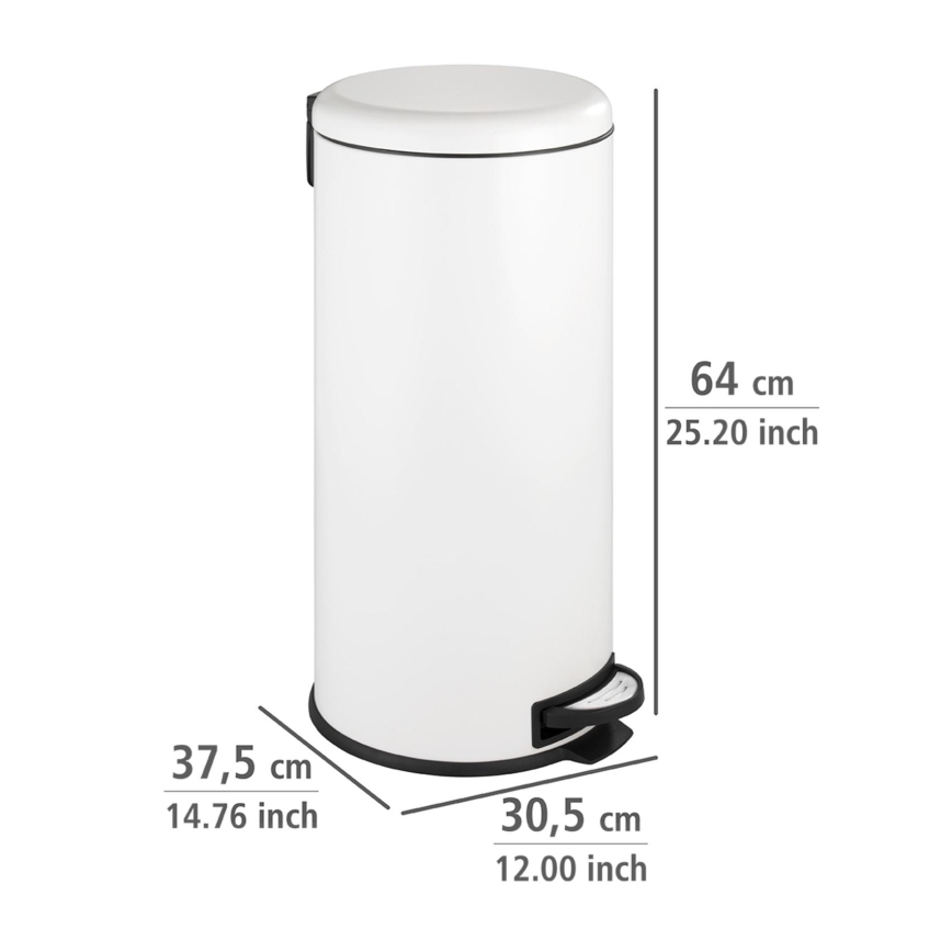 WENKO 22709100 - Кошик LEMAN 30,5x64 см білий/чорний