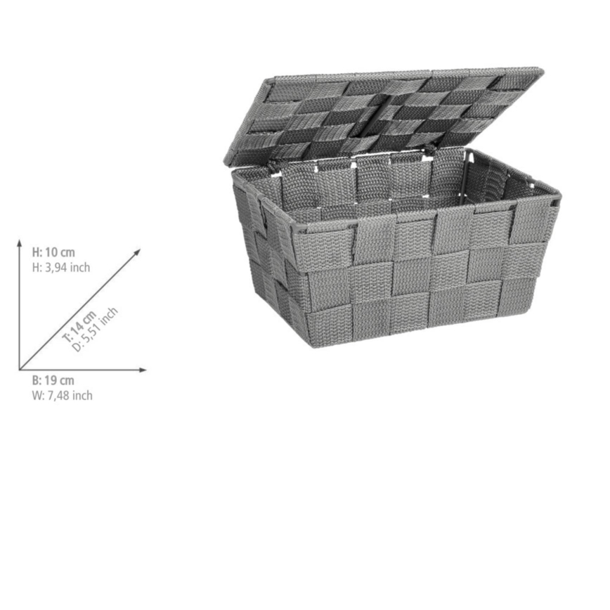 WENKO 22793100 - Корзина ADRIA 19x14 см серая