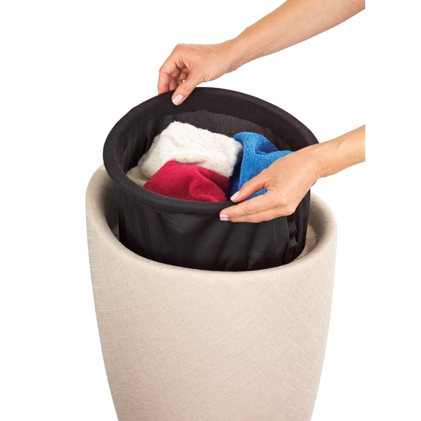 WENKO 22834100 - Табурет CANDY 36x50,5 см бежевый/чёрный