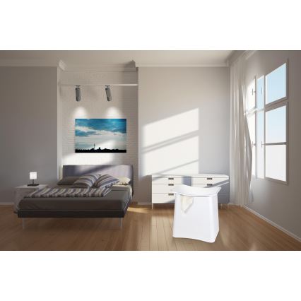 WENKO 22949100 - Табурет WING 45x48 см білий/чорний