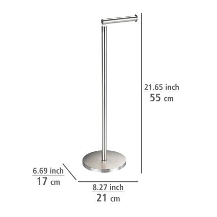 WENKO 22985100 - Тримач туалетного паперу 21x55 cm нержавіюча сталь/сріблястий