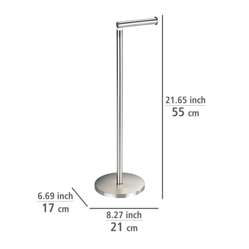 WENKO 22985100 - Тримач туалетного паперу 21x55 cm нержавіюча сталь/сріблястий