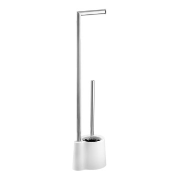 WENKO 22989100 - щетка для унитаза AVOLA 13x70 cm, из нержавеющей стали/белая/серебристая