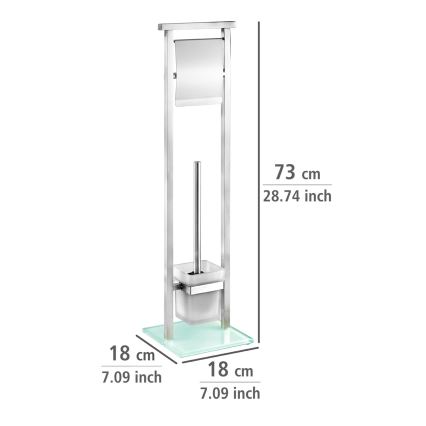 WENKO 22992100 - щетка для унитаза DEBAR 18x73 см нержавеющая сталь/сатин/белый
