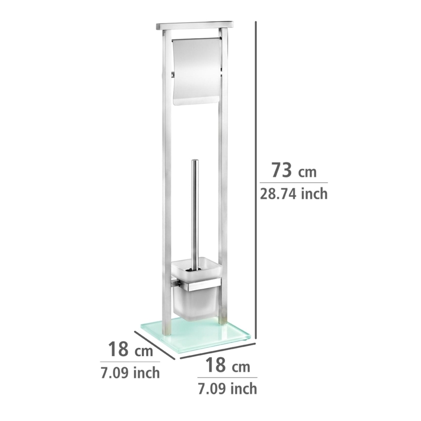 WENKO 22992100 - Туалетна щітка DEBAR 18x73 cm нержавіюча сталь/сатин/біла