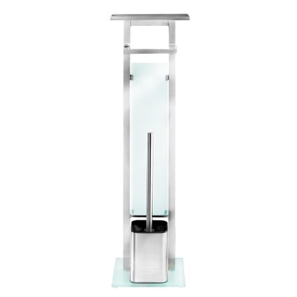WENKO 23364100 - Щётка для унитаза DEBAR 21x70,5 cm нержавеющая сталь/сатин/белая