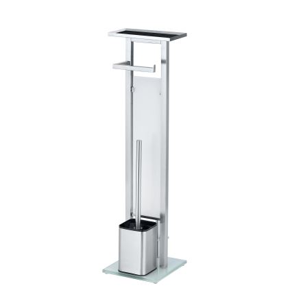 WENKO 23364100 - Щётка для унитаза DEBAR 21x70,5 cm нержавеющая сталь/сатин/белая