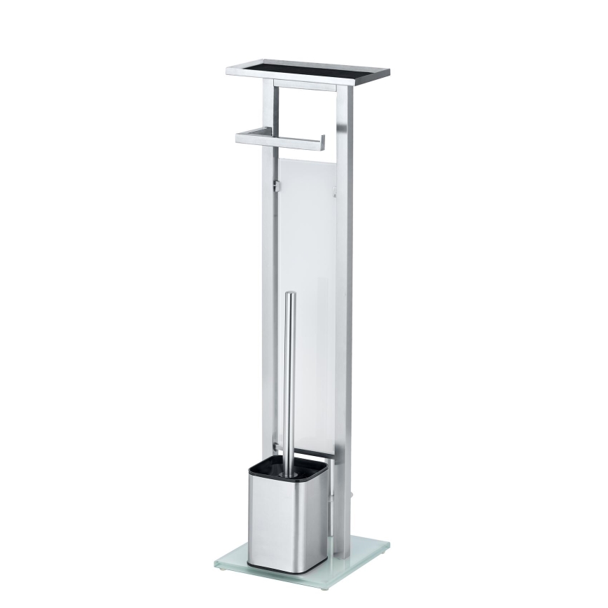 WENKO 23364100 - Щётка для унитаза DEBAR 21x70,5 cm нержавеющая сталь/сатин/белая