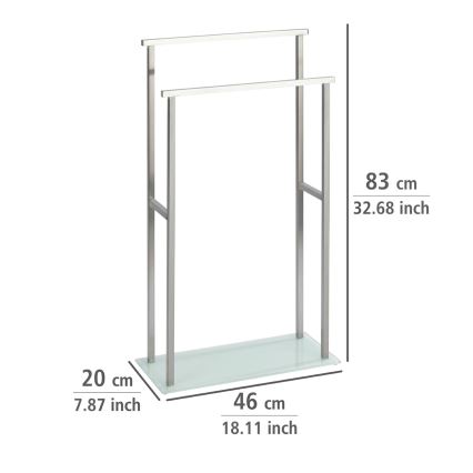 WENKO 23438100 - Стійка для рушників DEBAR 20x83 см нержавіюча сталь/сатин/біла
