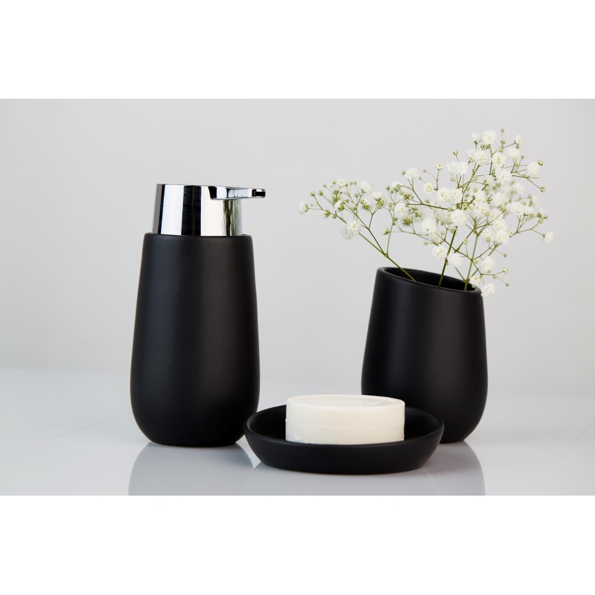 WENKO 23651800 - Стакан для зубных щеток BADI 8x11 cm черный